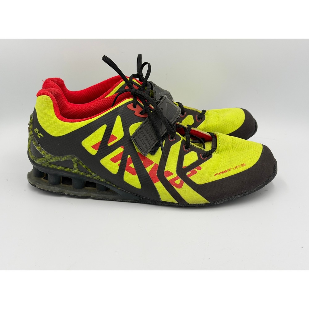 Inov-8 Fastlift 335 Shoes Mens 10.5 Neon Yellow Red Weightlifting